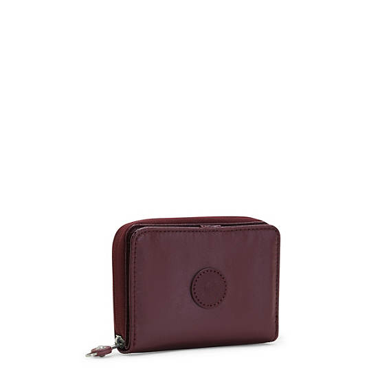 Portefeuilles Kipling Money Love Metallic Small Wallet Bordeaux | FR 1009EB
